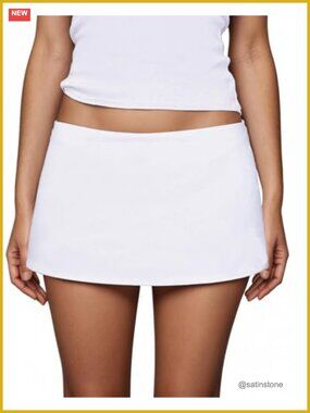 Micro Mini Skort Low Rise Stretchy Party Club Skirt